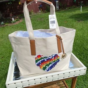 Michael Kors Bag, Cotton Canvas Tote, Brand New